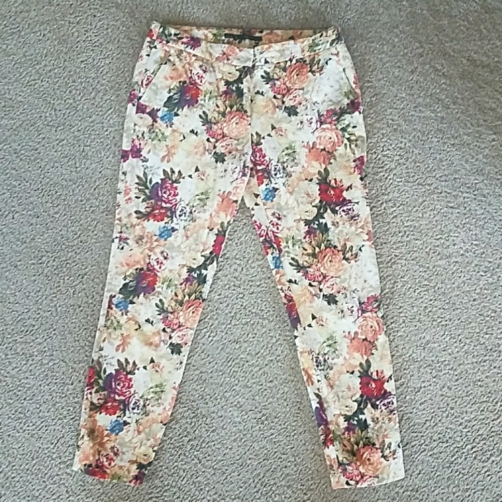 Floral Cropped Ankle Zara Pants